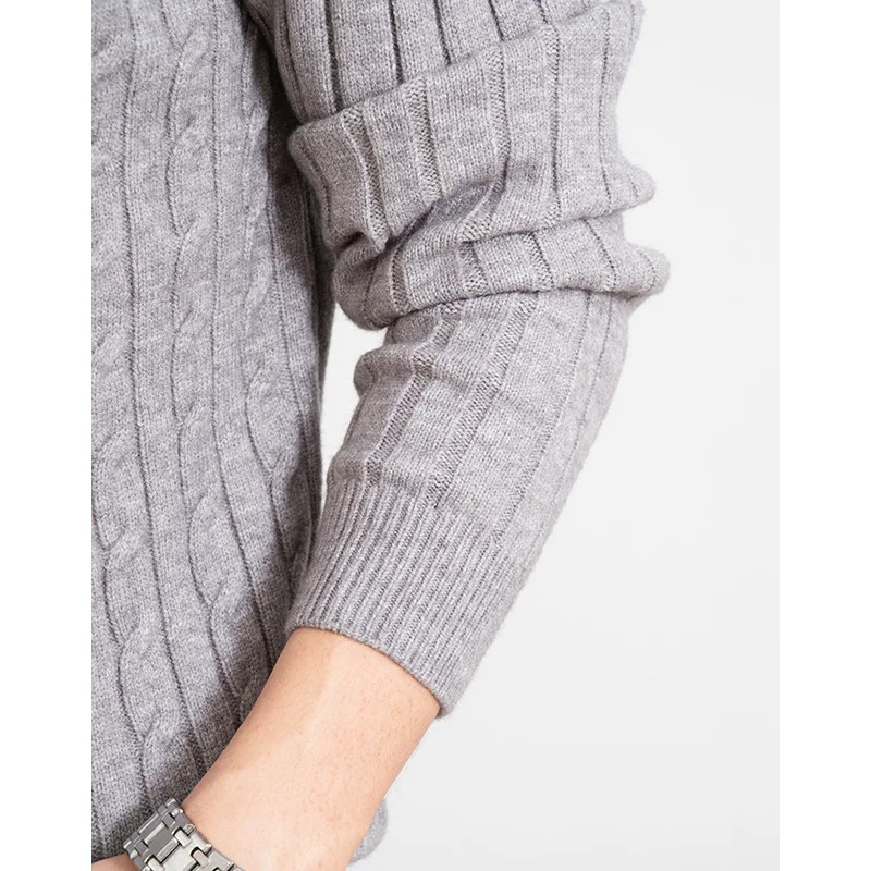 Men's Half-High Sweater Autumn Winter Thickened Fashion Top Men