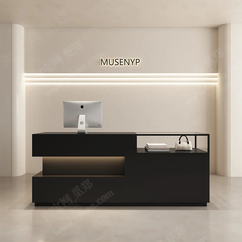 

Высококачественный легкий роскошный магазин одежды, барная стойка, магазин женской одежды, касса, магазин, маленькая простая стойка регистрации, ювелирное стекло