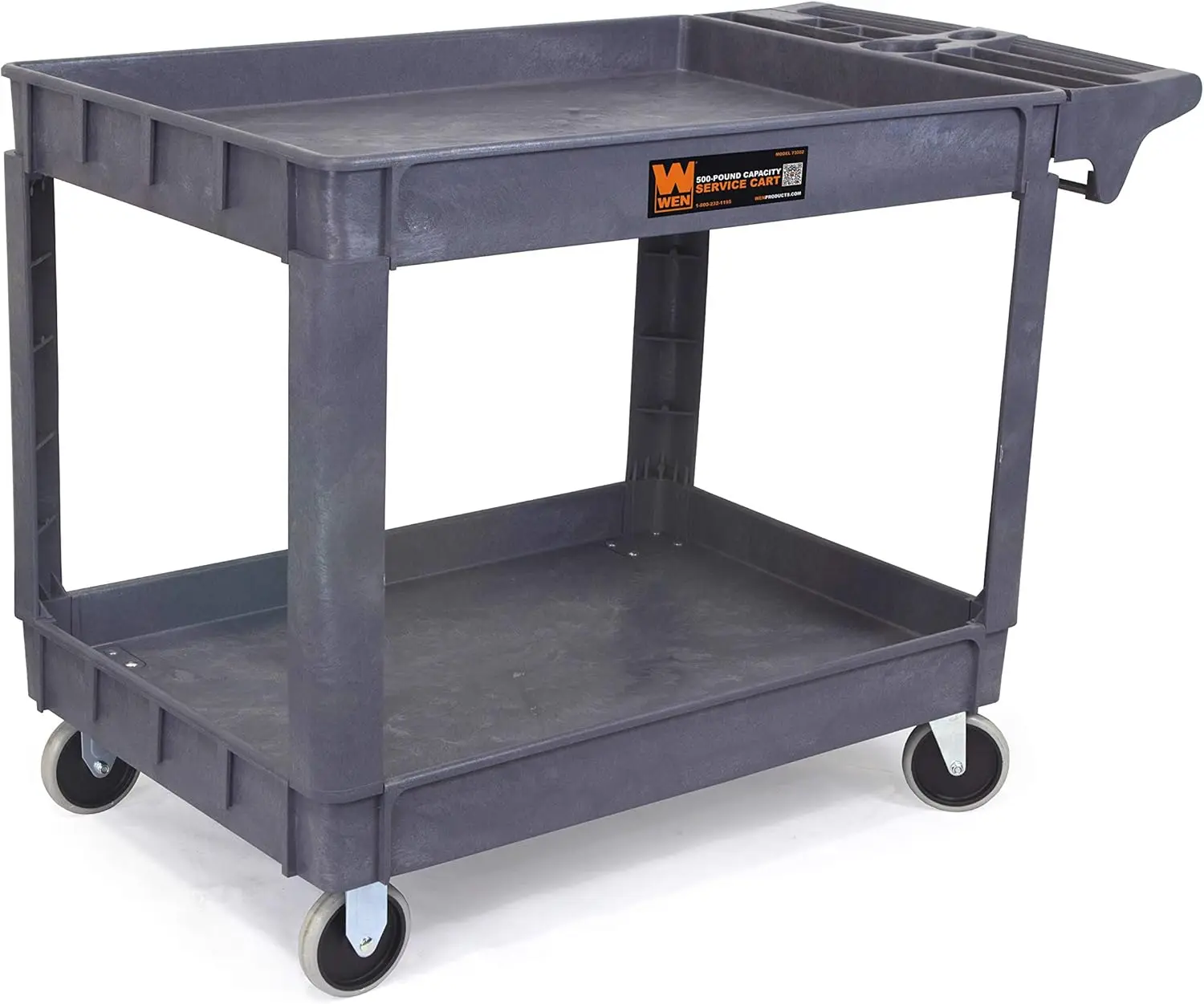 

Extra Wide 500-Pound Capacity Utility Cart with 46x25.5-Inch Shelves and Smooth Casters