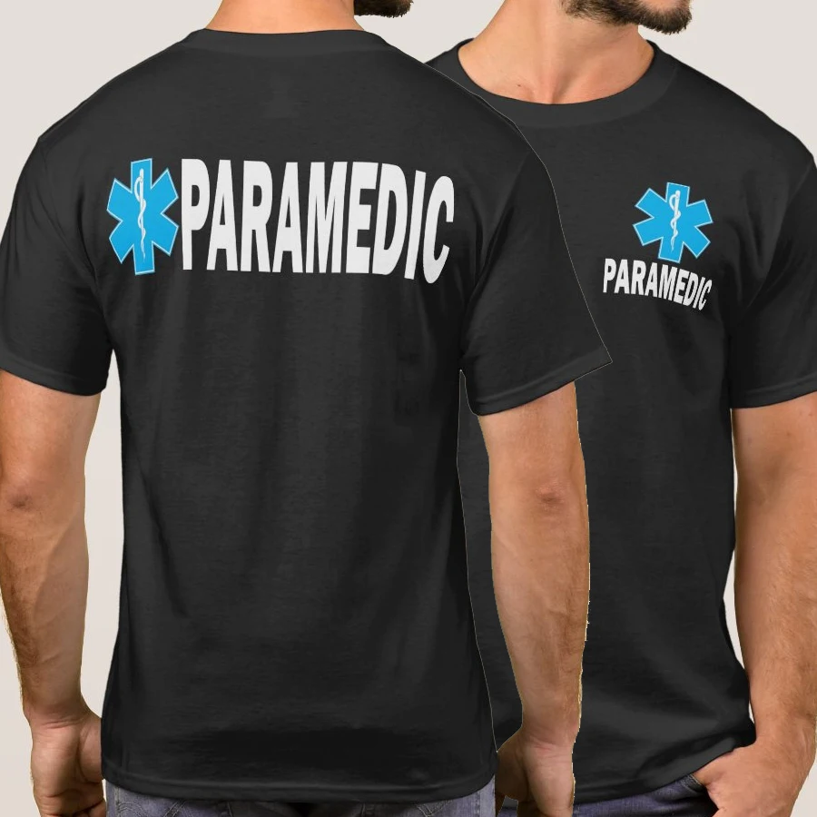 

First Responder EMT EMS Star of Life Medical Paramedic Duty T Shirt. Short Sleeve 100% Cotton Casual T-shirts Loose Top S-3XL