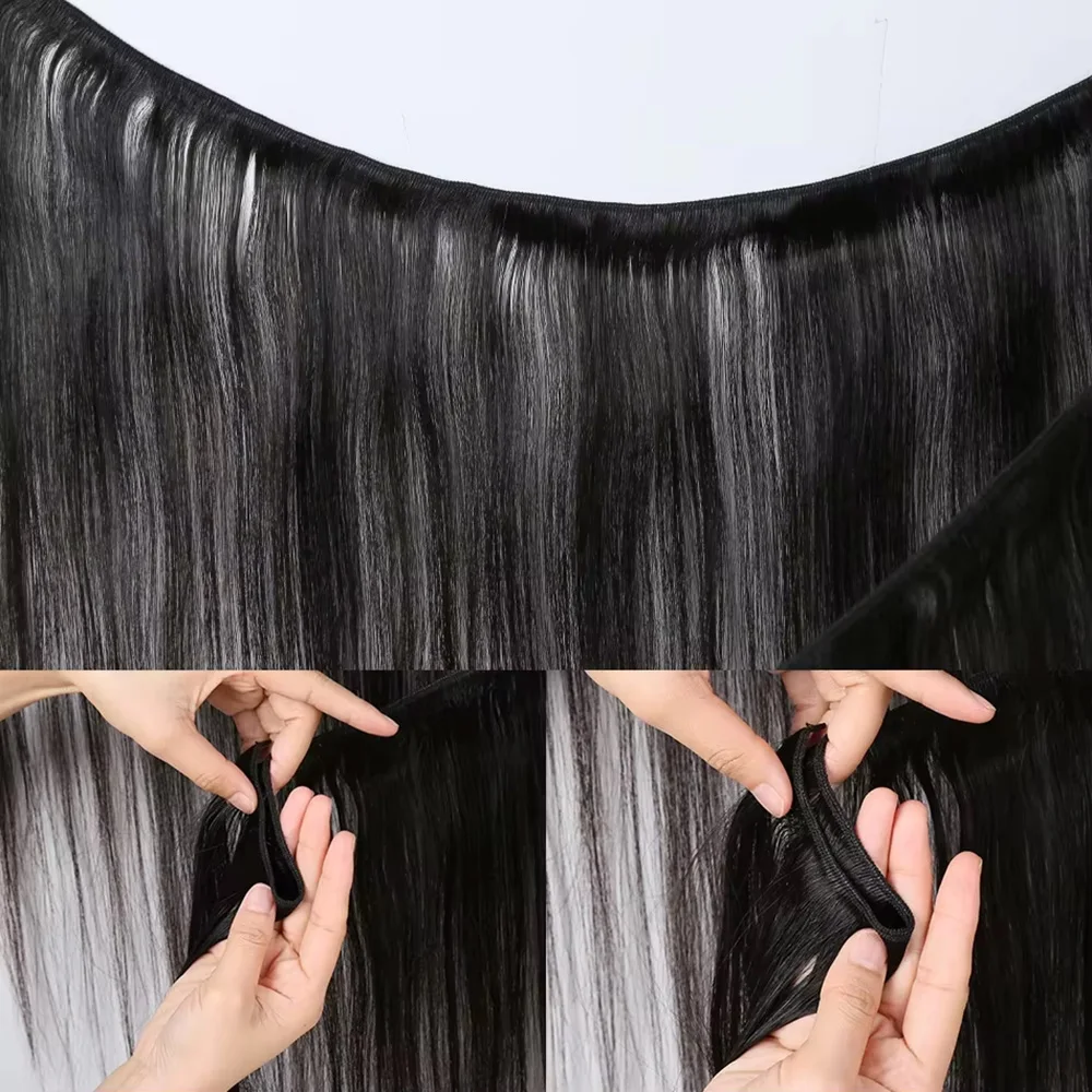 3/4 Pcs  Natural Color Straight Bundles Natural Black Weave Human Hair Bundles 40 Inches Human Hair Remy Hair For Women