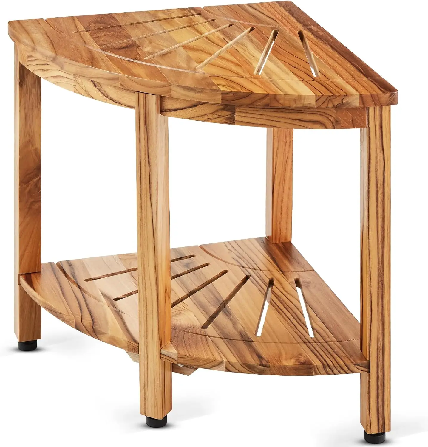 

Угловая скамья для душа из тикового дерева, высота 18,5 дюйма, радиус 15,5 дюйма, угловой пляж для душа из 100% тикового дерева, устойчивый к морам, 500 фунтов с табуреткой для хранения