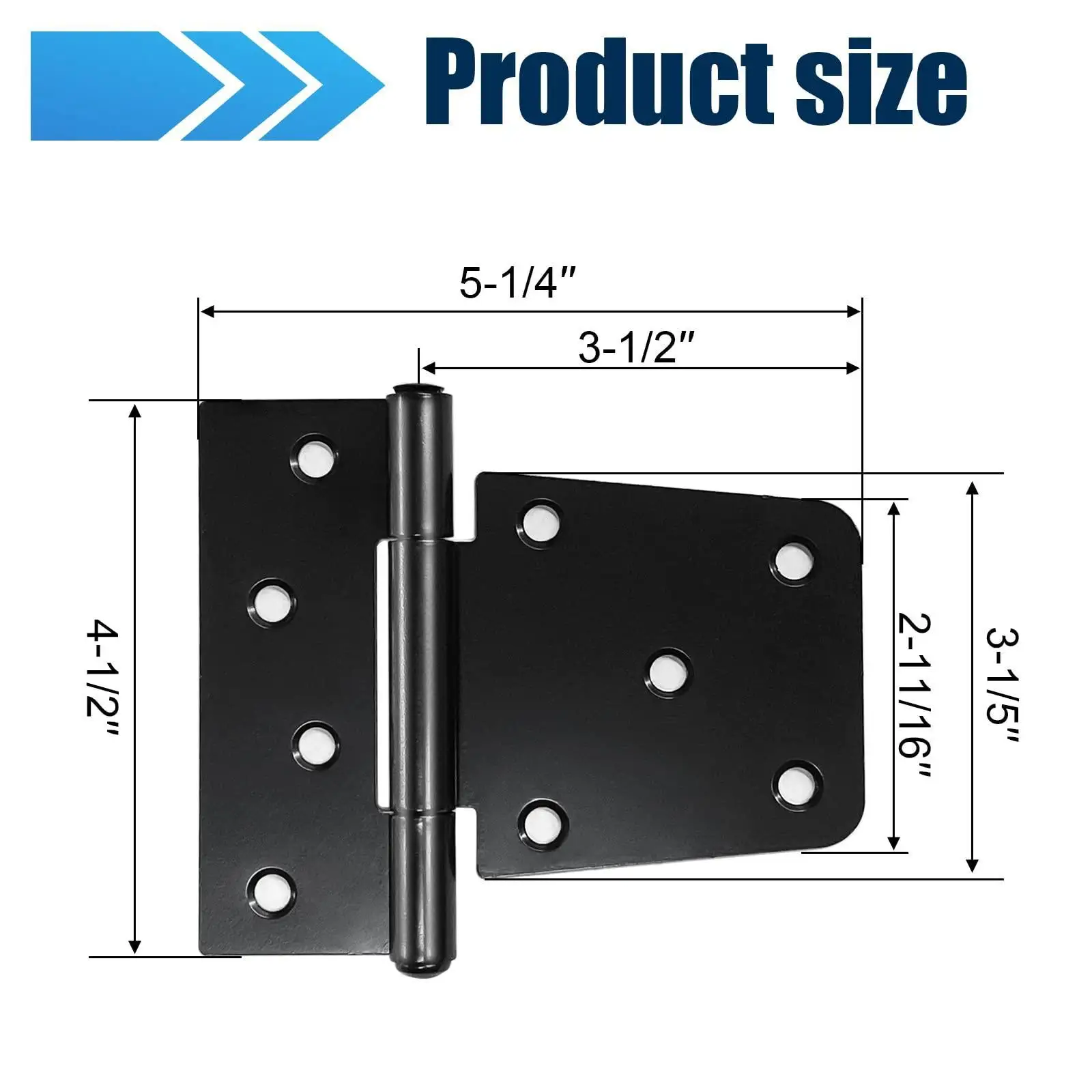 4Pcs Heavy Duty Gate Hinges Stainless Steel Directly Replace Easy Installation Accessories Wear Resistant Door Shed Hinges 4Pcs Heavy Duty Gate Hinges Stainless Steel Directly Replace Easy Installation Accessories Wear Resistant Door Shed Hinges