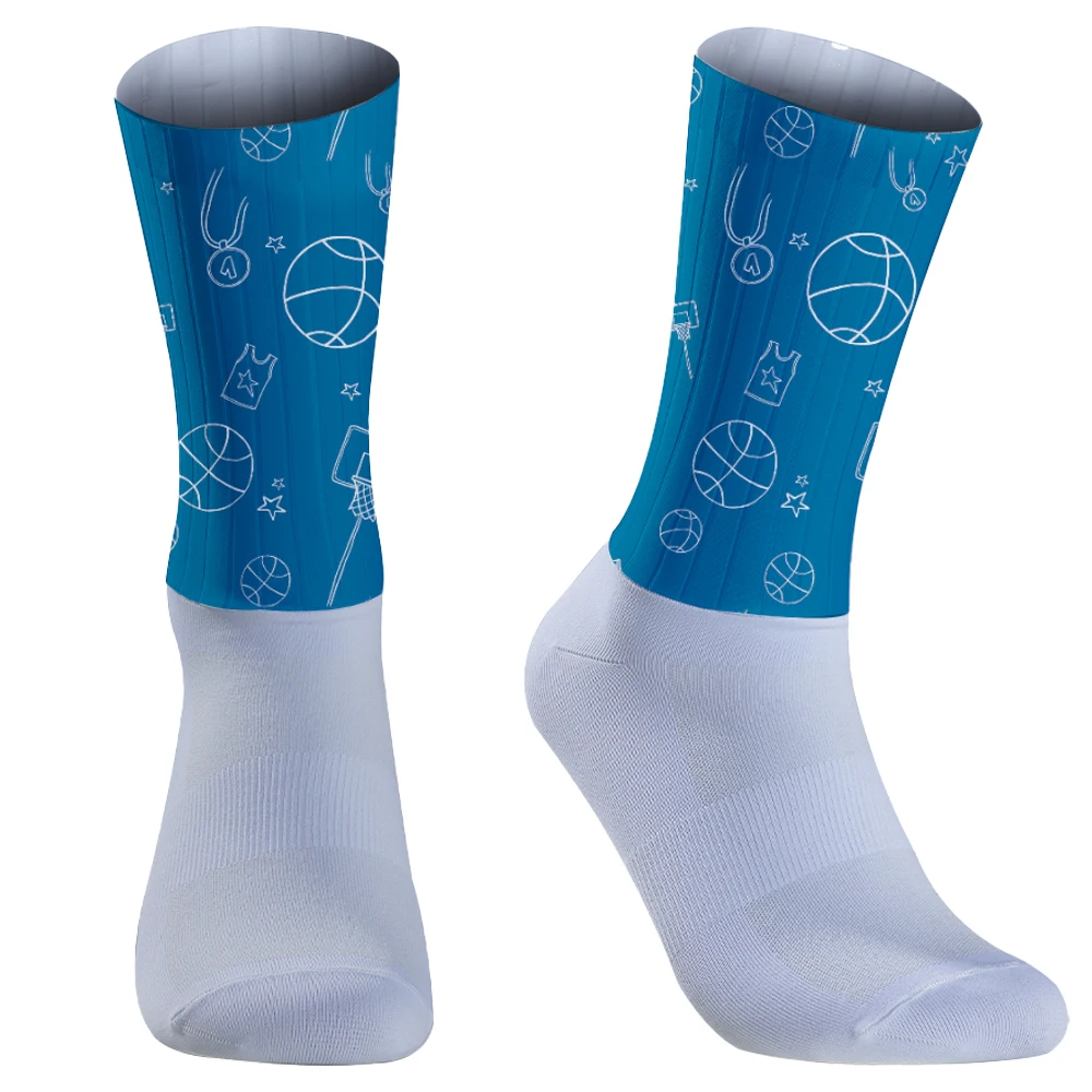 Calcetines de Ciclismo de silicona para hombre, medias profesionales para ciclismo, ciclismo, bicicleta, Fútbol