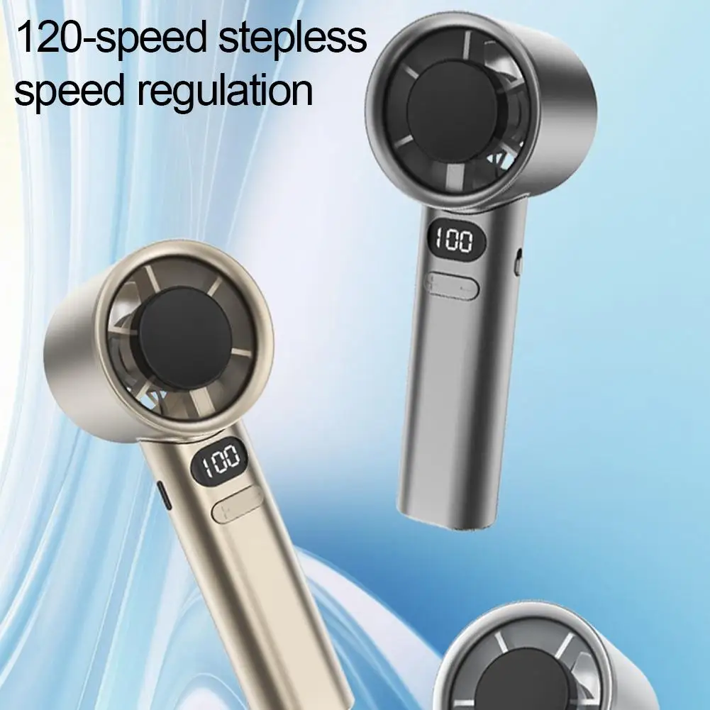 120 Level Violent Turbo Small Fan USB Charging High Wind Outdoor Portable High-Speed Handheld Fan
