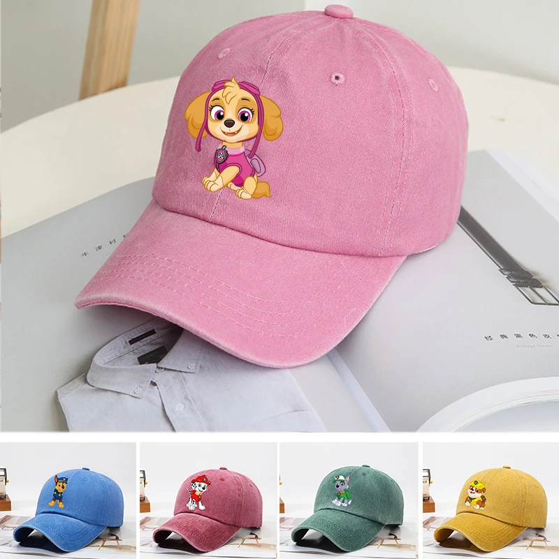 2026 New Anime Paw Patrol Baseball Cap for Girl Boys Summer Adjustable Sun Hat Anime Cute Retro Sunbonnet Adult Headgear Gift