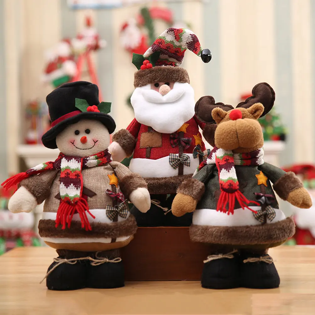 

Cute Snowman Design Christmas Table Decoration Home Window Shelf Display Holiday Ornament for Family Gift Party Room Decor 2024