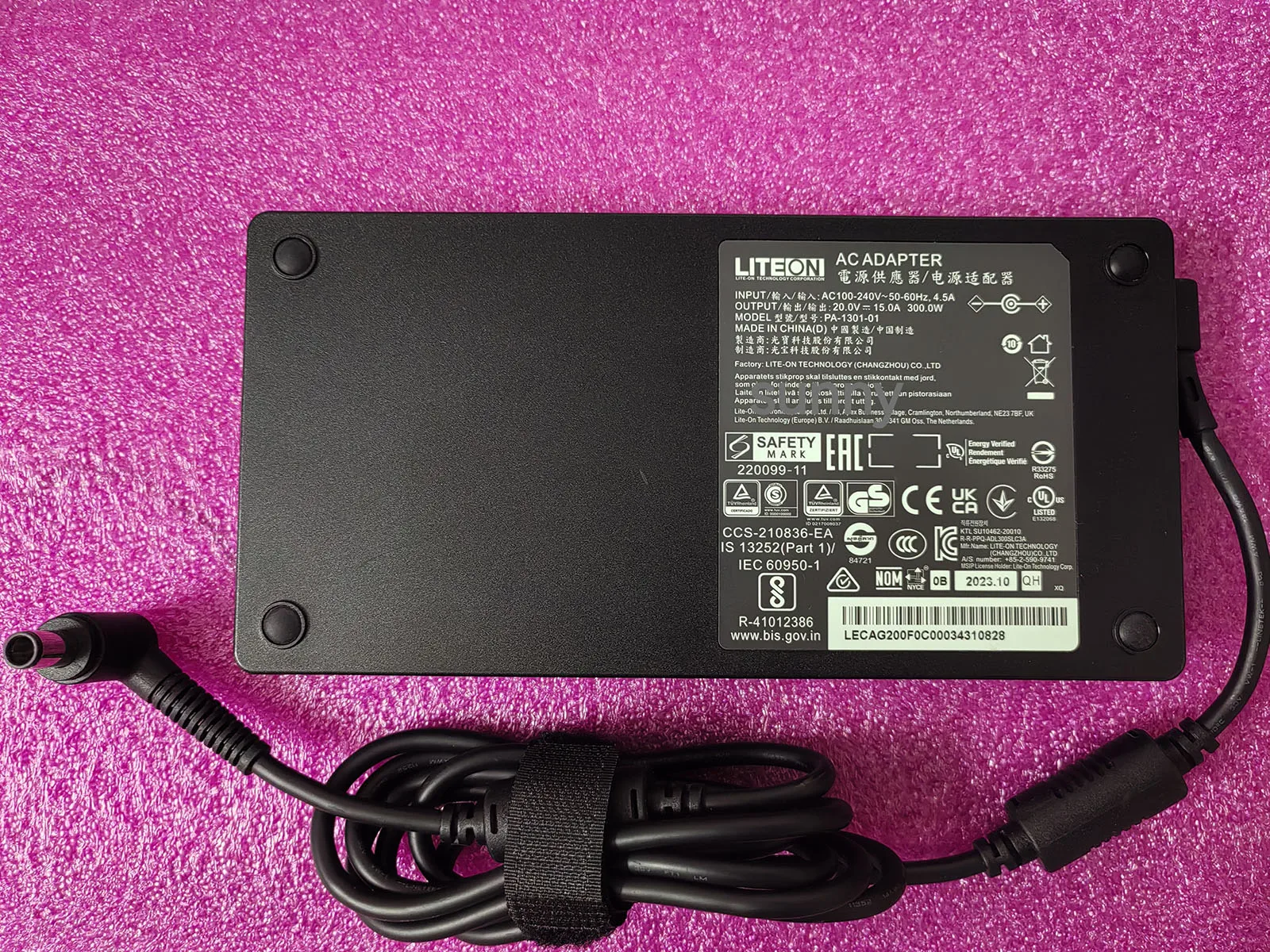 OEM LITEON 20V 15A PA-1301-01 7.4mm Pin 300W 220099-11 AC Adapter For THUNDEROBOT zero 911 2023 series Gaming Laptop