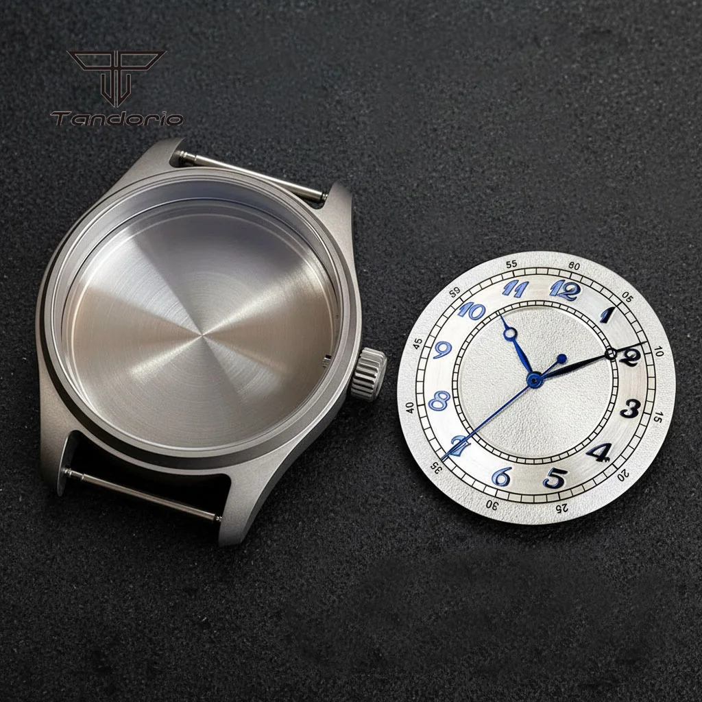 Titanium 39mm Pilot Watch Case+Dial Hands Set Accessory Parts Sapphire Glass Waterproof Fit NH35 ETA2824 PT5000 Miyota8215 821A image 5