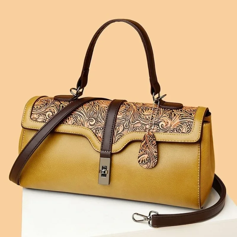 Bolso de sillín de diseñador, bolso de lujo con relieve para mujer, bolso de mano de gran capacidad, bolsos cruzados de moda, bolsos de hombro étnicos