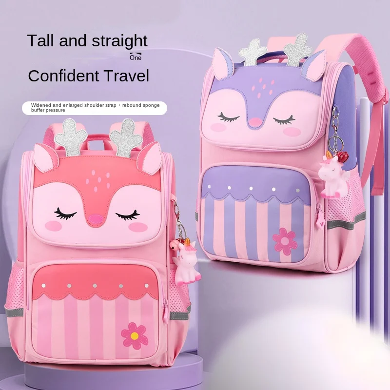 Schoolbags, Spine Protectors, Burden Reduction, Shoulder Girls, Lightweight Waterproof School Backpack