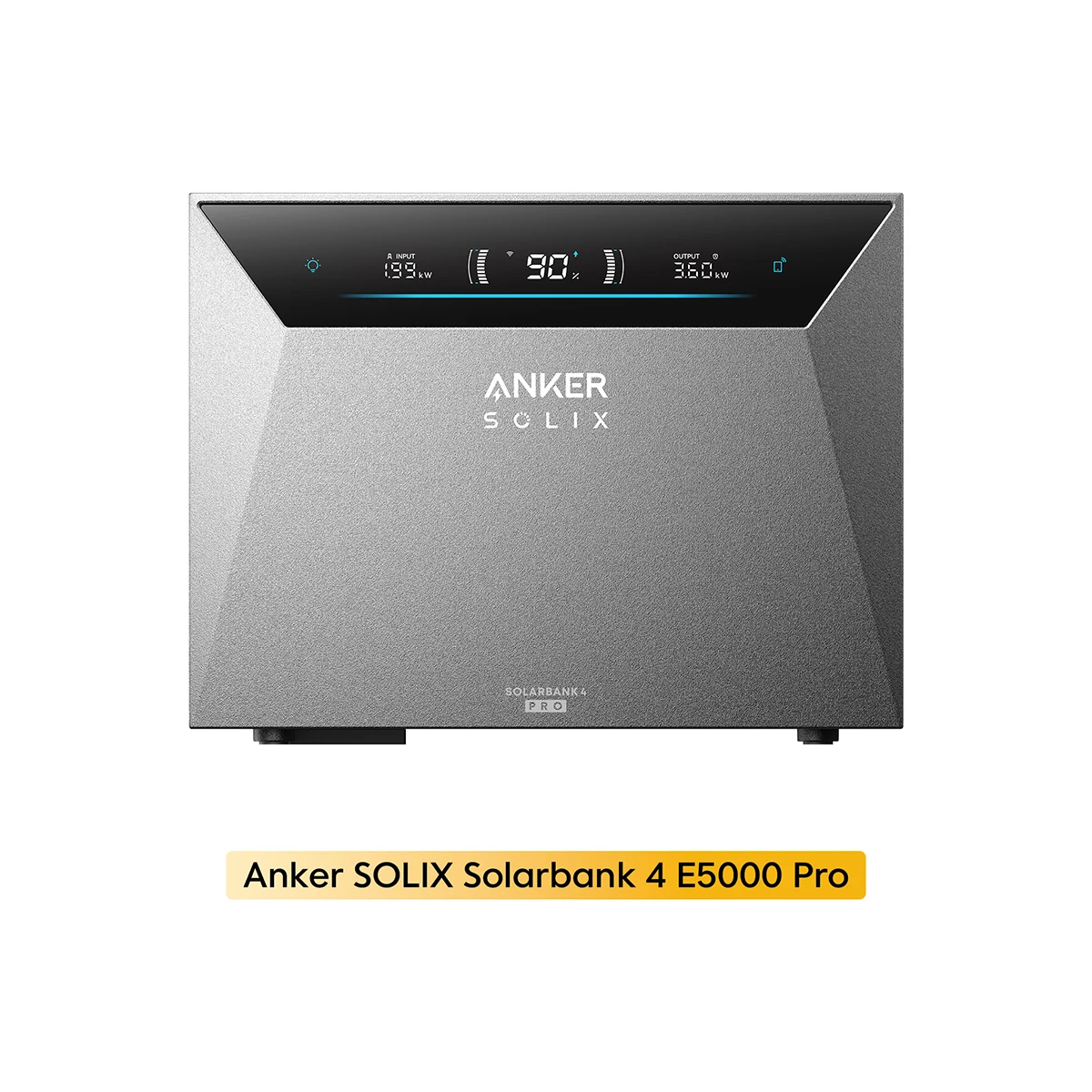Station d'alimentation solaire Anker Solix Solarbank 4 E5000 Pro pour balcon, capacité de base de 5 kWh, 4 MPPT, entrée solaire de 5000 W, capacité extensible jusqu'à 30 kWh, charge bidirectionnelle de 2500 W, 10 000 cycles, intelligence Anker, Plug & Play, par Powerness