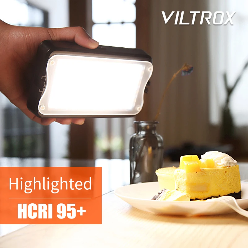 Viltrox VL-162T 3300-5600K LED Fill Light CR95+ Bi-Color Dimmable Lighting Live Food Shooting for Canon Nikon Sony DSLR Camera