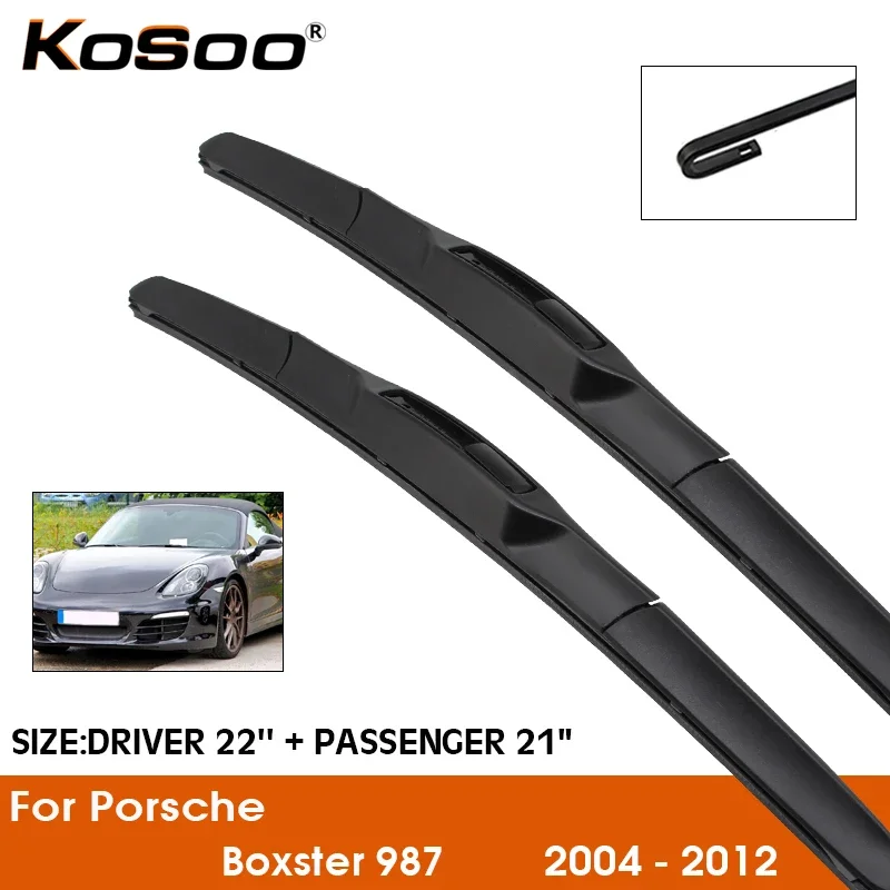 Car Wiper Blade For Porsche Boxster 987 2004-2012 Windshield Rubber Refill Front Window Wiper 22