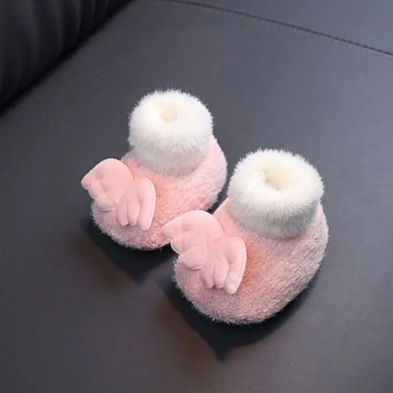 Newborn Baby Winter Cotton Shoes Soft Sole Fleece Lined Warm Non Slip Foot Covers 0-1 Years Unisex
