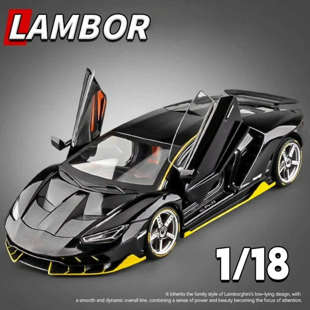 

1:18 Lambor LP770 Pagani Huayra из сплава, литые под давлением автомобили, игрушки, модели звука, свет, тянуть двери Bsck, открытый спортивный автомобиль, лучшие подарки для детей