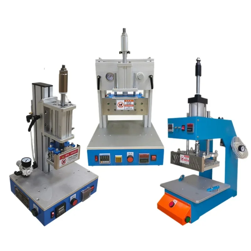 

Pneumatic hot press Small nut implantation hot melt machine Desktop plastic column riveting leather LOGO hot stamping and