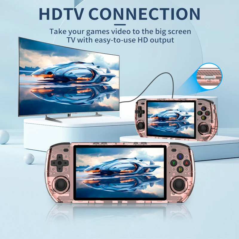 Powkiddy RGB10 Max3 Handheld Game Consoles Open-Source RK3566 5-Inch 1280*720 Ips Screen Retro Consoles Children's Gift Men gift