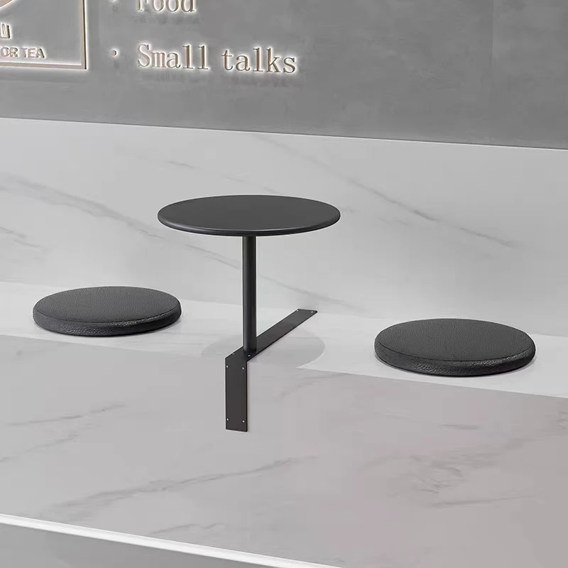 Milk Tea Shop Bakery Small Round Table Cafe Wall-mounted Space-saving Table Internet Celebrity