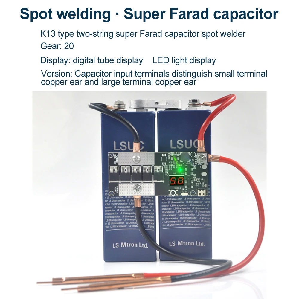 Imagem -04 - Pequeno Handheld Portátil Spot Welder Kit Faça Você Mesmo 5v Farad Capacitores Pcb Control Board 18650 Bateria Máquina de Solda a Ponto Tipo-c Porta