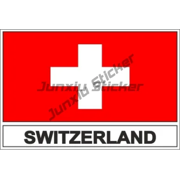 Aufkleber Aufkleber Souvenir Vinyl Auto Schild Stadt Flagge Welt Wappen Schweizer