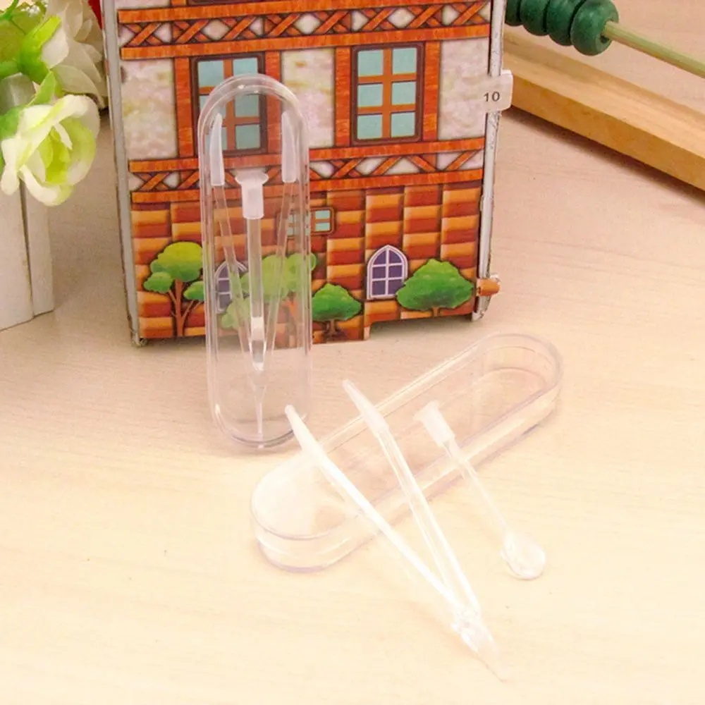Girls Transparent Contact lens wearing Independent shell Tweezers Beauty tools Contact lens clip Suction stick