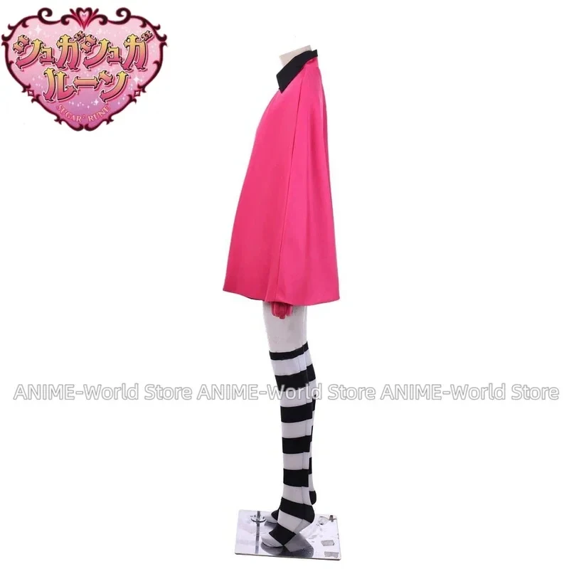Disfraz de Bruja Rosa de Chocolate Animal Sugar Rune, el mejor para Cosplay, con Capa, Vestido, Guantes, Calcetines, Cinturón y Sombrero, Conjunto Completo.