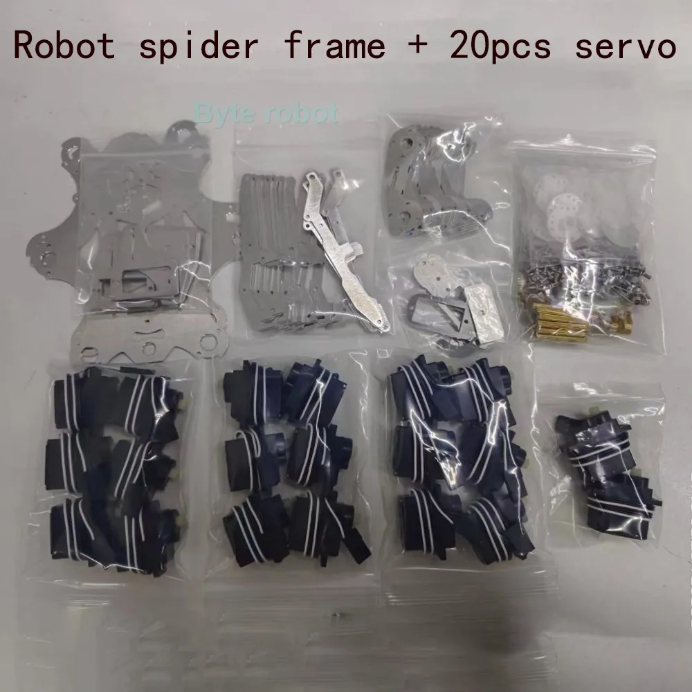 Araña Robot biónico Hexapod de 19 Dof con servos de 9g, juego de enseñanza con abrazadera de garra para Robot Arduino, Kit DIY, araña Robot programable