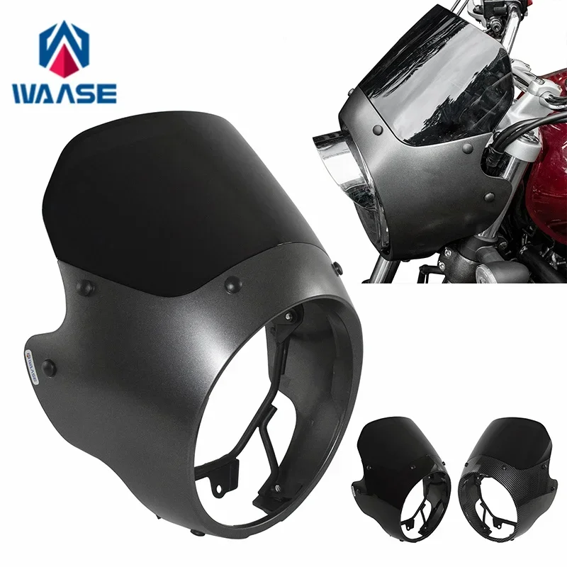 

WAASE For Honda GB350 GB350S 2023 2024 Front Headlight Cover Windscreen Windshield Headlamp Fairing Screen Visor