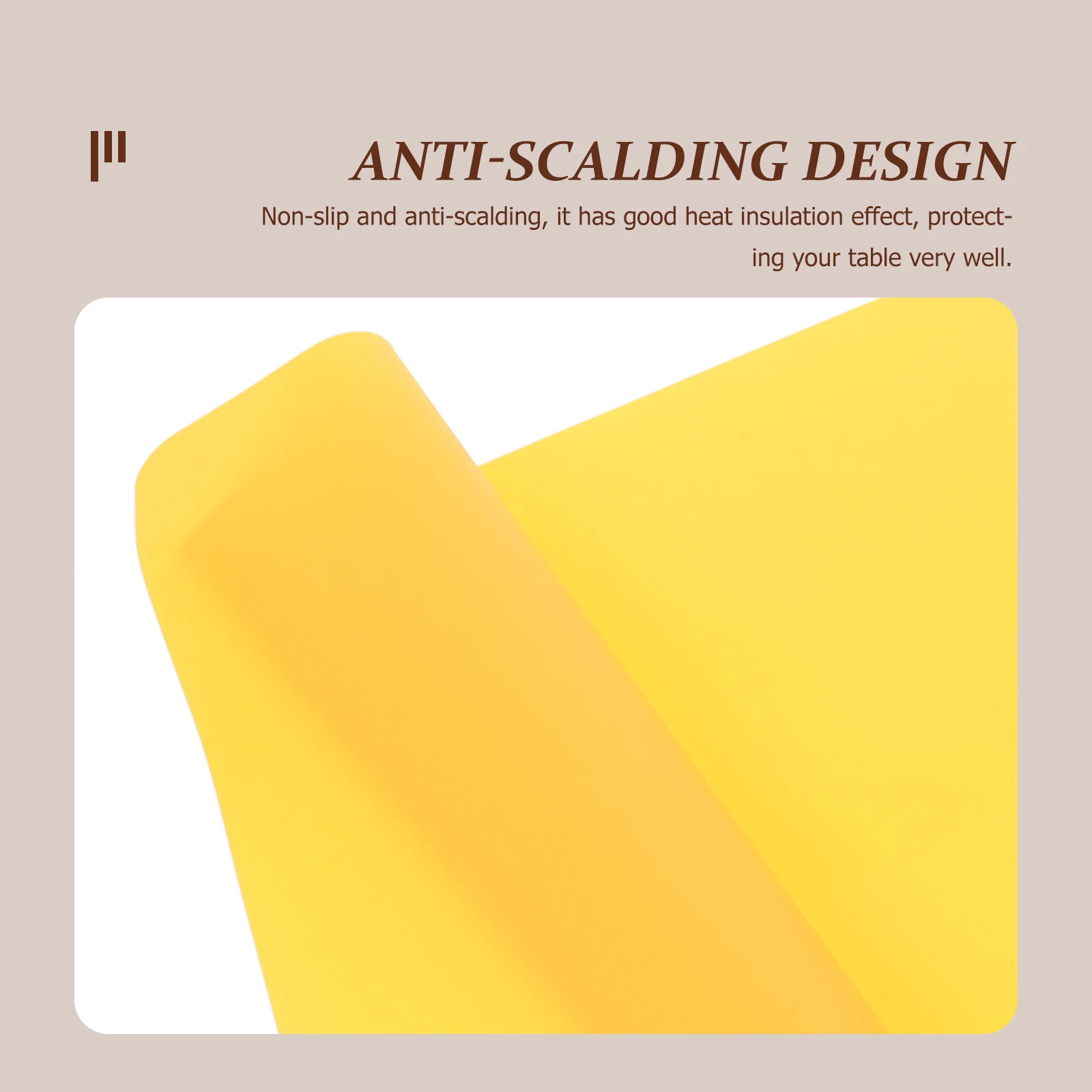 

Anti-scalding and Waterproof Table Mat Silicone Place Mats for Heat Resistant Thicken Dining Silica Gel