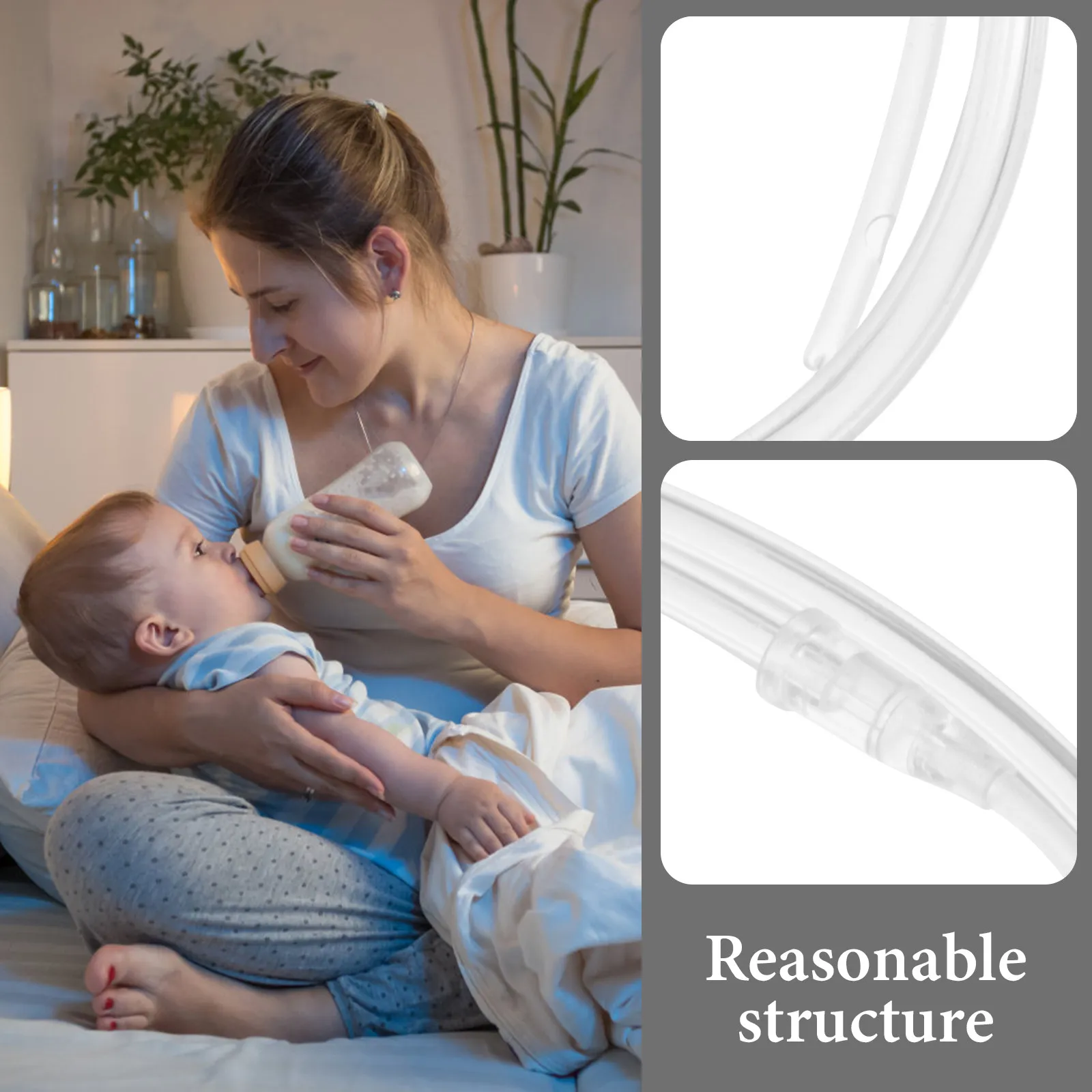 

1Set Flexible Plastic Hose with Weighted Straw for Milk Bottle Breastfeeding Supplies Feeding Bottle Tubing Anti Backflow Design
