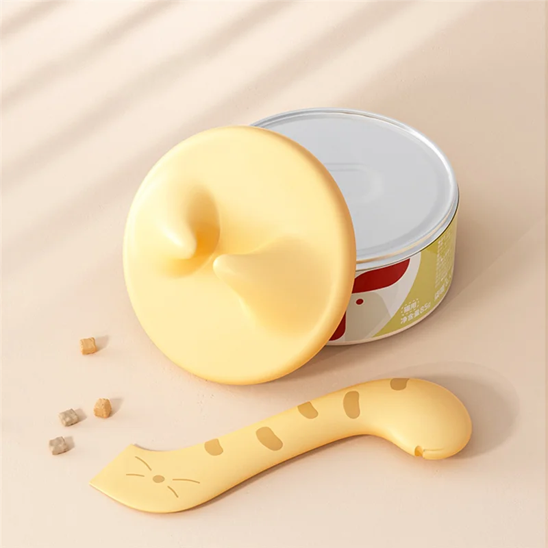 

HRBAJ-Pet Spoon And Can Opener-Multifunctional Silicone Tool,Sealing Lid And Food Storage, Ideal For Cat And Dog Accessories