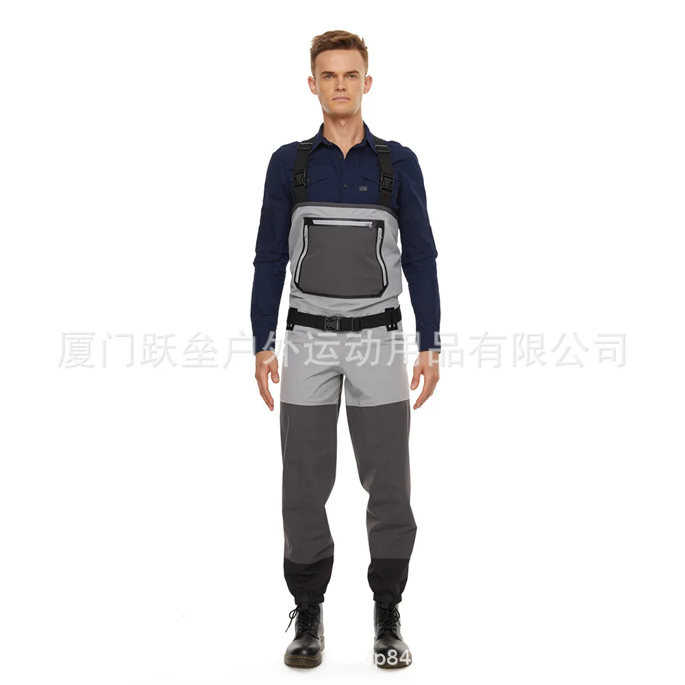 Waterproof Breathable Wearproof Fly Fishing Waders, Durable Outdoor Sports Wading Trousers