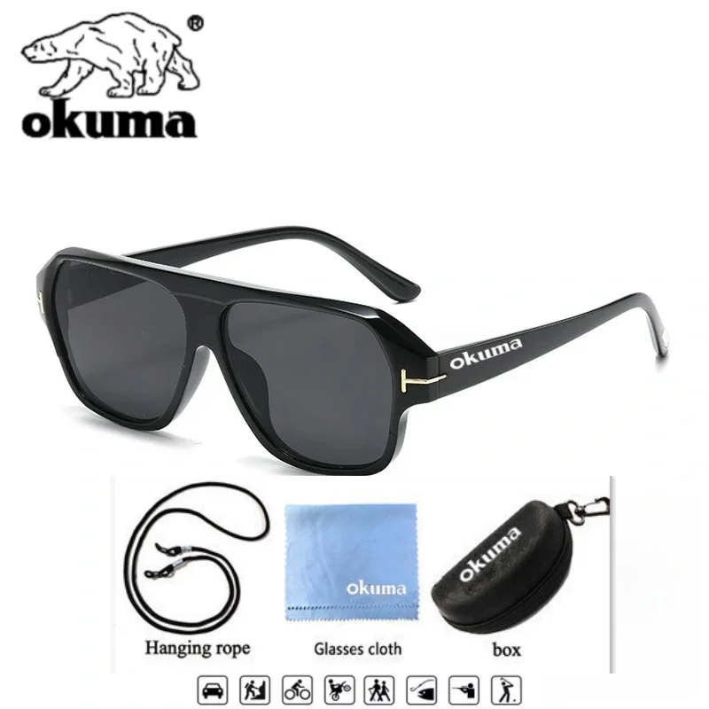 

Поляризованные солнцезащитные очки Okuma унисекс — солнцезащитные очки UV400 с защитой от ультрафиолета, повседневные и уличные солнцезащитные очки для рыбалки, езды на велосипеде, пеших прогулок и т. д.