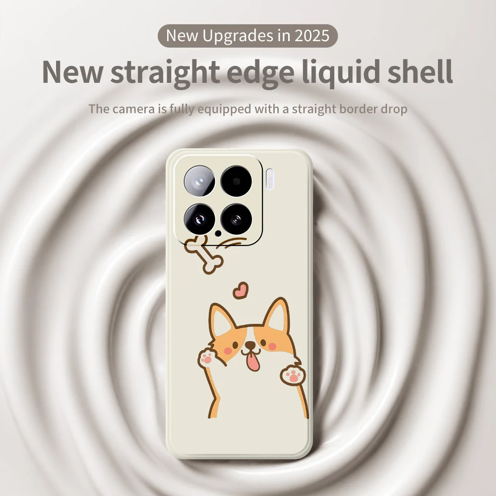 Leuke Corgi Telefoon Case Voor Xiaomi Mi 15 Ultra Mi 14T 13T 11T Pro Cover Voor Xiaomi Mi 13T Pro Mi 11T Pro Siliconen Beschermende Gevallen