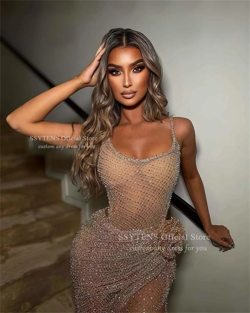 Mermaid Prom Dresses Shiny Sexy Wear Customized Vestidos De Fiesta Cocktail Party Dress Event Homecoming Evening Gown for Women