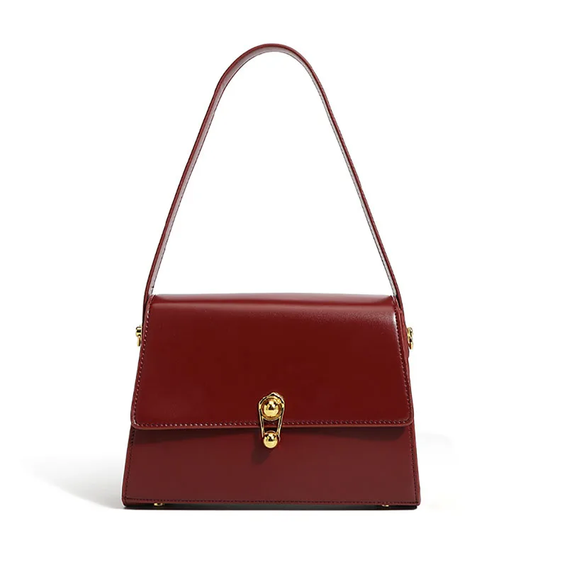 Light Luxury High-Grade French Design Shoulder Bag Women 2024 New Red Wedding Bag All-Matching Square Bag Commuter Crossbody Bag