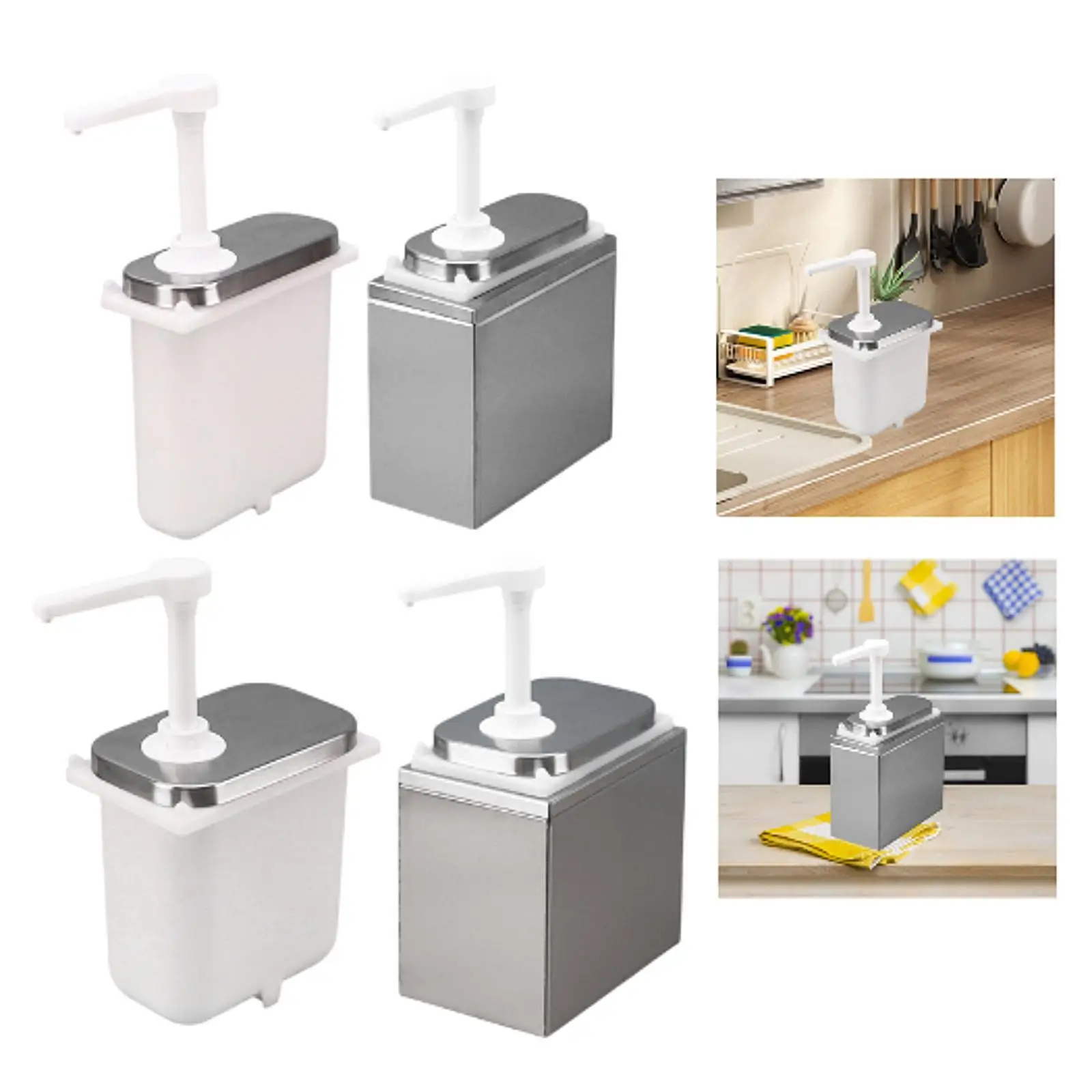 

Sauce Dispenser Leakproof Condiment Pump Dispenser for Olive Oil Caramel