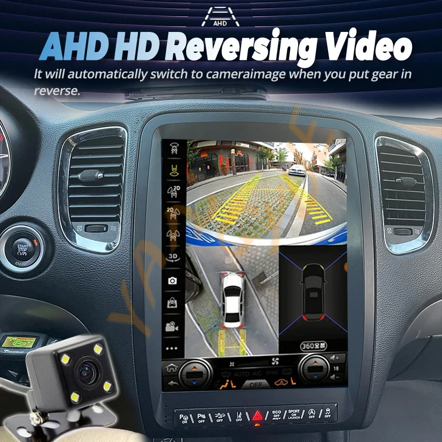 13-calowy ekran Carplay Android QLED Radio 2din do Dodge Durango 2011-2020 GPS Samochodowy Odtwarzacz Multimedialny Wideo Stereo Navi Head Unit