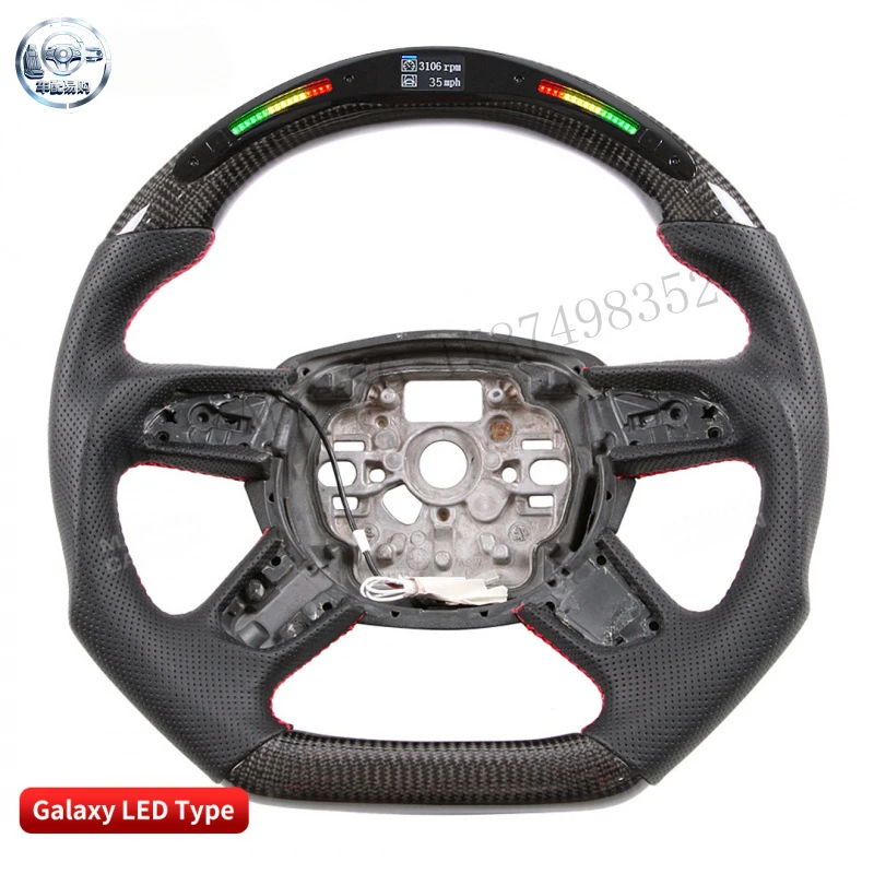 Suitable for Audi A6/8 modified racing track version LED carbon fiber steering wheel with mobile app control