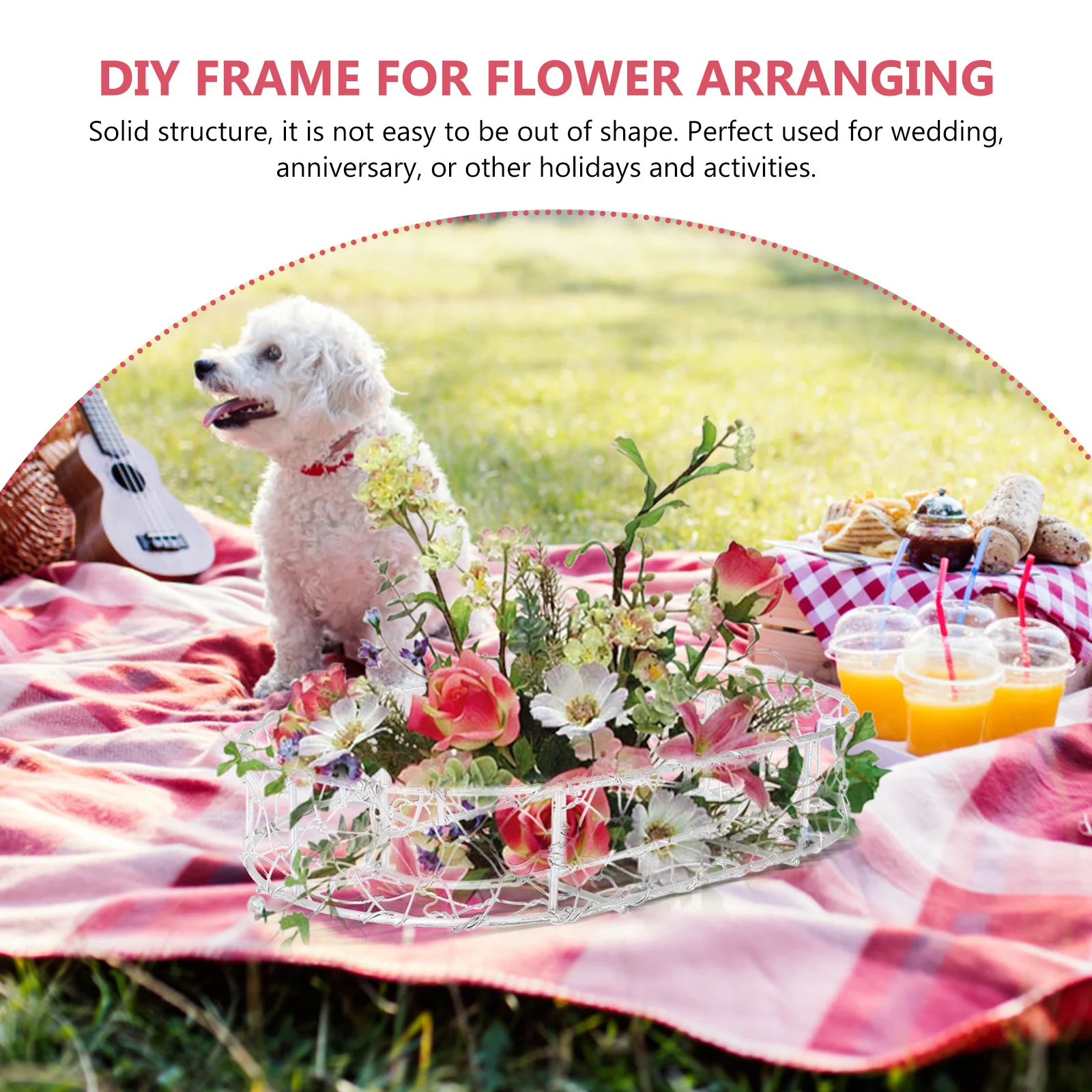 

Flower Wreath Hoops Iron Frame Diy Craft Ring For Wedding Holiday Garden Outdoor Indoor Use Decorative Wreath Loop