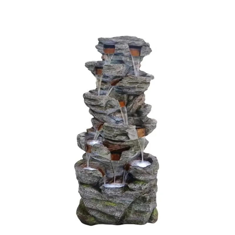 

【From China】 Rocky Water Falls Feature Outdoor Water Fountain Waterfall Cascading Waterfall Soothing Tranquility for Home