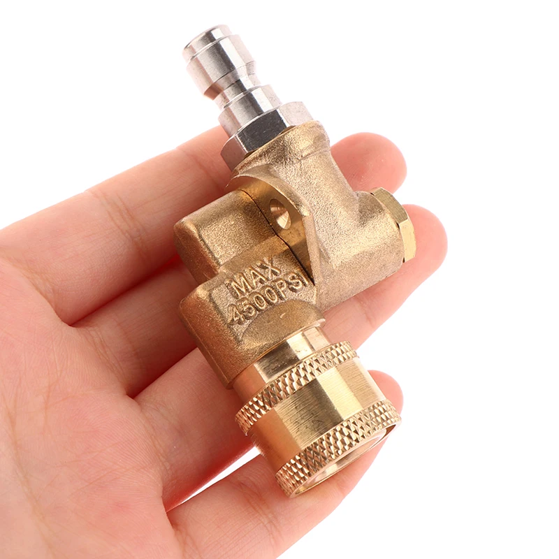 With 5 Spray Nozzles Copper Connection High Pressure Car Washer 1/4" Quick Connect Rotary Coupler Adjustable Adapter