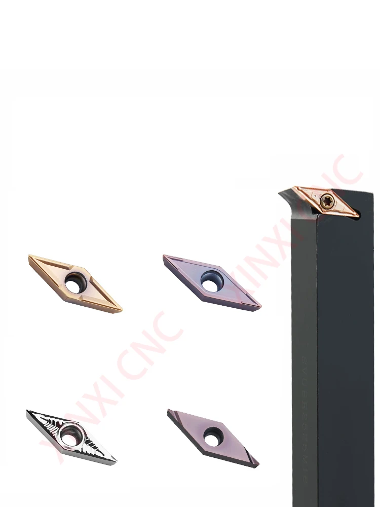 SVUBR 95° External Turning Tool Holder for CNC Lathe, Clamp-Type Profiling Cutting Tool with Replaceable Carbide Insert