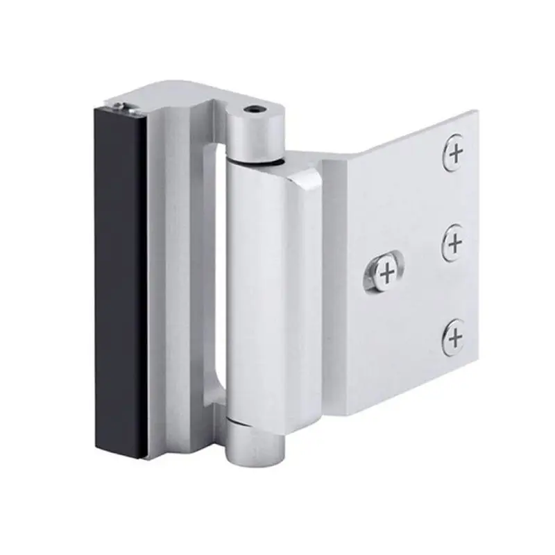 ABXF-1Set Home Security Door Lock Child Safety Door Reinforcement Lock Hinge Latch Night Lock Aluminum Alloy Silver