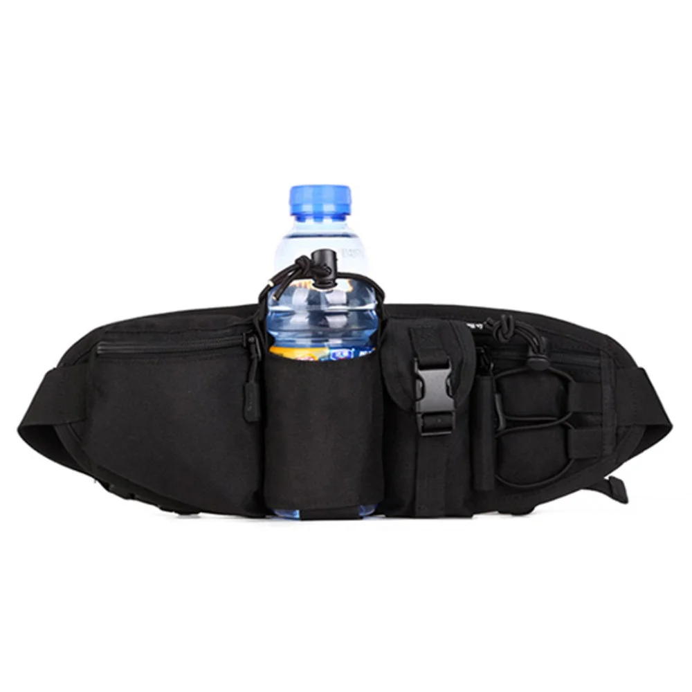 Top Quality Nylon Men Fanny Waist Pack Belt Hip Bum Military Male Sling Chest Bags Durable Water bottle Kettle Assault Molle Bag