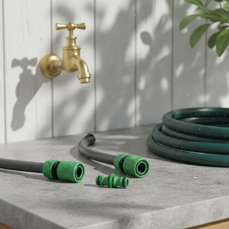 Double Way Hose Connector Leak Proof High Quality PP Plastic Water Pipe Adapter for Home Garden Yard Watering