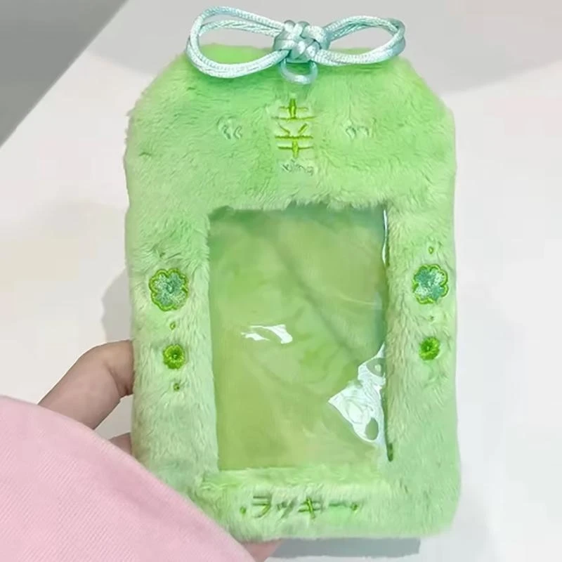 

Plush Photocard Holder 3 Inch Card Holder Lovely Protective Case Flowers Photo Sleeves Protector Card Cover Storage Bag