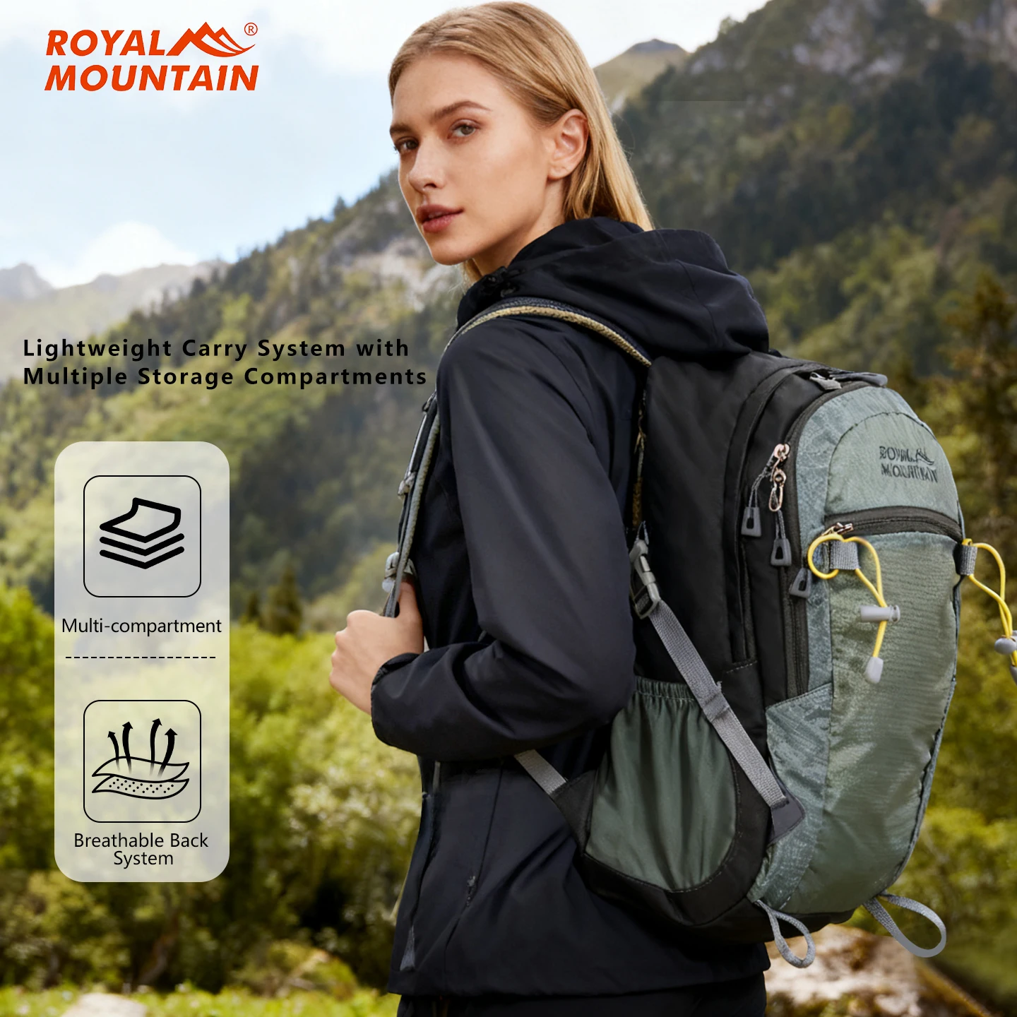 Unisex Leichter Freizeitrucksack 20L/30L Wasserabweisendes Gewebe mit Laptopfach und Regenschutz – Detail 1