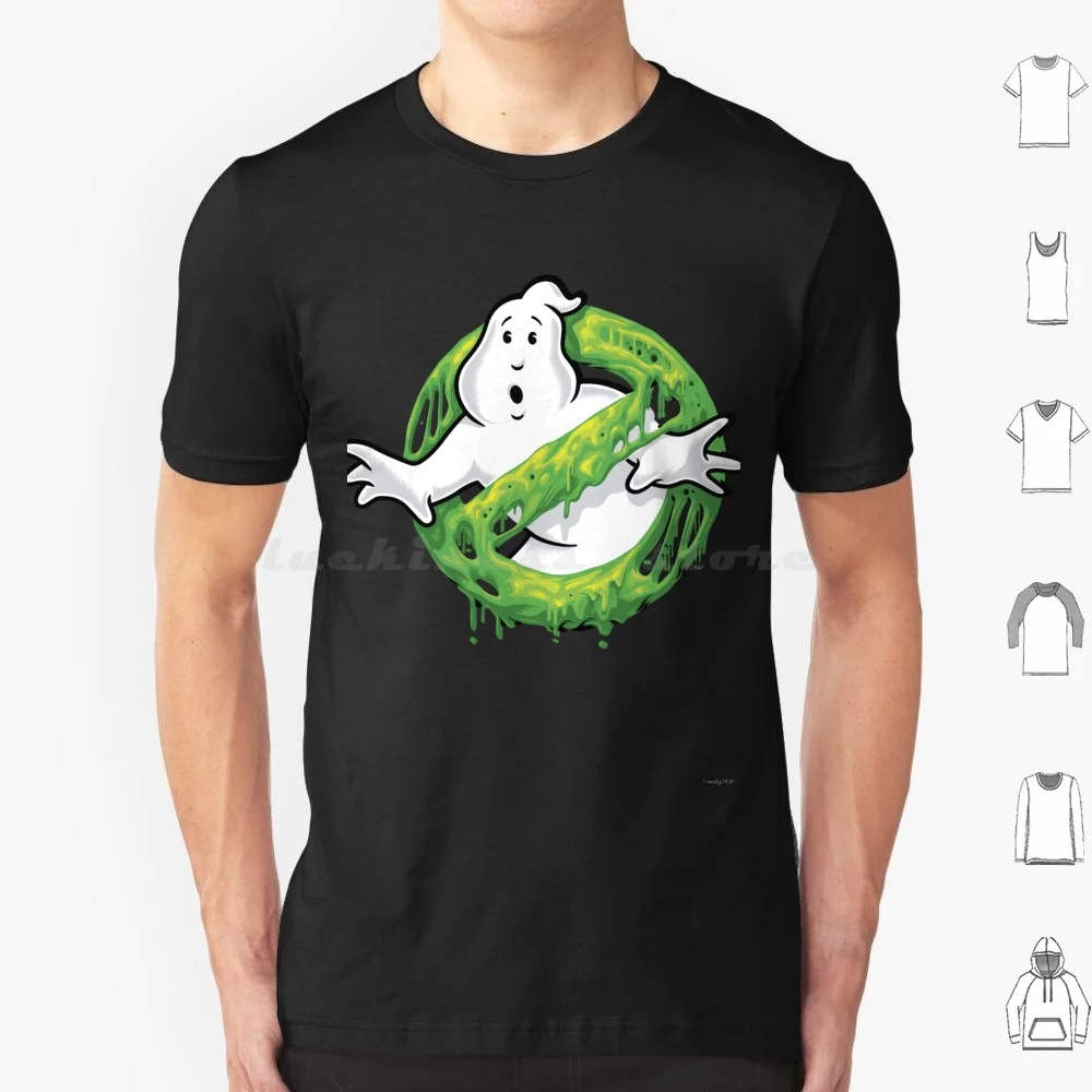 Ghost Hunters Busters Classic Slime Ghost Logo T Shirt 6xl Cotton Cool Tee Host 80s Movie Retro Slimer Busters Comedy Film